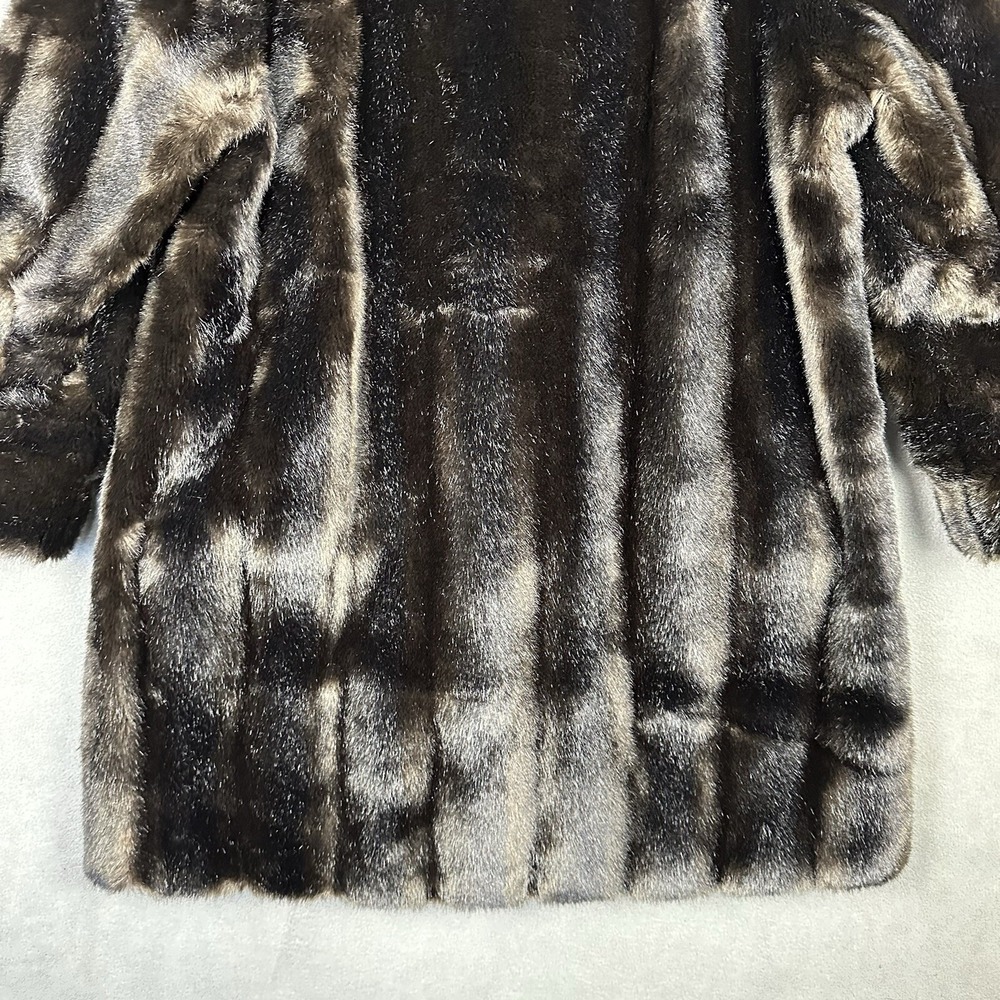 Vintage Women’s Tissavel France Faux Fur Chocolate Brown Union Made Size M - Picture 15 of 15
